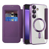 Husa pentru Samsung Galaxy S23 FE, Techsuit SmartMag Book Case, albastru