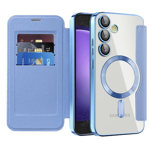 Husa pentru Samsung Galaxy S23 FE, Techsuit SmartMag Book Case, bleu