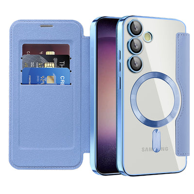 Husa pentru Samsung Galaxy S23, Techsuit SmartMag Book Case, bleu