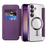 Husa pentru Samsung Galaxy S23, Techsuit SmartMag Book Case, albastru
