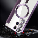 Husa pentru Samsung Galaxy S23 Ultra, Techsuit SmartMag Book Case, albastru