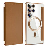 Husa pentru Samsung Galaxy S23 Ultra, Techsuit SmartMag Book Case, albastru