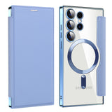 Husa pentru Samsung Galaxy S23 Ultra, Techsuit SmartMag Book Case, bleu