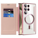Husa pentru Samsung Galaxy S24 Ultra, Techsuit SmartMag Book Case, albastru