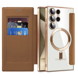 Husa pentru Samsung Galaxy S24 Ultra, Techsuit SmartMag Book Case, albastru