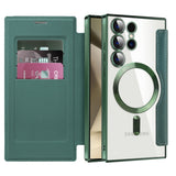 Husa pentru Samsung Galaxy S24 Ultra, Techsuit SmartMag Book Case, albastru