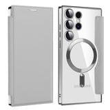 Husa pentru Samsung Galaxy S24 Ultra, Techsuit SmartMag Book Case, albastru