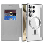 Husa pentru Samsung Galaxy S24 Ultra, Techsuit SmartMag Book Case, albastru