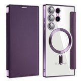 Husa pentru Samsung Galaxy S24 Ultra, Techsuit SmartMag Book Case, albastru