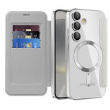 Husa pentru Samsung Galaxy S24, Techsuit SmartMag Book Case, albastru