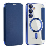 Husa pentru Samsung Galaxy S24, Techsuit SmartMag Book Case, albastru