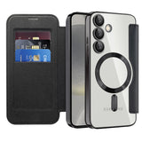 Husa pentru Samsung Galaxy S24, Techsuit SmartMag Book Case, albastru