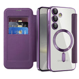 Husa pentru Samsung Galaxy S24 Plus, Techsuit SmartMag Book Case, albastru