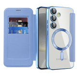 Husa pentru Samsung Galaxy S24 Plus, Techsuit SmartMag Book Case, bleu