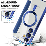 Husa pentru Samsung Galaxy S24 Plus, Techsuit SmartMag Book Case, albastru