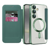 Husa pentru Samsung Galaxy S24 Plus, Techsuit SmartMag Book Case, albastru