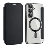 Husa pentru Samsung Galaxy S25, Techsuit SmartMag Book Case, albastru