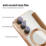 Husa pentru Samsung Galaxy S25, Techsuit SmartMag Book Case, albastru