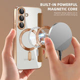 Husa pentru Samsung Galaxy S25, Techsuit SmartMag Book Case, albastru