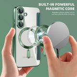 Husa pentru Samsung Galaxy S25, Techsuit SmartMag Book Case, albastru