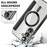 Husa pentru Samsung Galaxy S25 Plus, Techsuit SmartMag Book Case, albastru