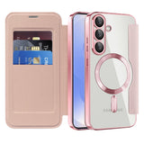 Husa pentru Samsung Galaxy S25 Plus, Techsuit SmartMag Book Case, albastru