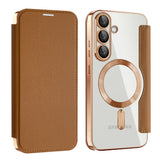 Husa pentru Samsung Galaxy S25 Plus, Techsuit SmartMag Book Case, albastru