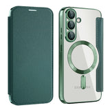 Husa pentru Samsung Galaxy S25 Plus, Techsuit SmartMag Book Case, albastru