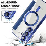 Husa pentru Samsung Galaxy S25 Plus, Techsuit SmartMag Book Case, albastru