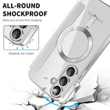 Husa pentru Samsung Galaxy S25 Plus, Techsuit SmartMag Book Case, albastru
