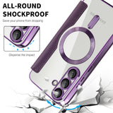 Husa pentru Samsung Galaxy S25 Plus, Techsuit SmartMag Book Case, albastru