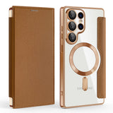 Husa pentru Samsung Galaxy S25 Ultra, Techsuit SmartMag Book Case, albastru