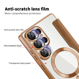 Husa pentru Samsung Galaxy S25 Ultra, Techsuit SmartMag Book Case, albastru