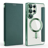 Husa pentru Samsung Galaxy S25 Ultra, Techsuit SmartMag Book Case, albastru