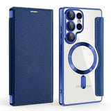 Husa pentru Samsung Galaxy S25 Ultra, Techsuit SmartMag Book Case, albastru