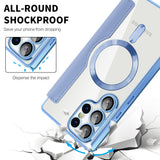 Husa pentru Samsung Galaxy S25 Ultra, Techsuit SmartMag Book Case, bleu