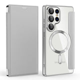 Husa pentru Samsung Galaxy S25 Ultra, Techsuit SmartMag Book Case, albastru