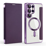 Husa pentru Samsung Galaxy S25 Ultra, Techsuit SmartMag Book Case, albastru