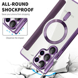 Husa pentru Samsung Galaxy S25 Ultra, Techsuit SmartMag Book Case, albastru