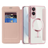 Husa pentru Samsung Galaxy S25 Edge, Techsuit SmartMag Book Case, albastru