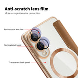 Husa pentru Samsung Galaxy S25 Edge, Techsuit SmartMag Book Case, albastru