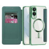Husa pentru Samsung Galaxy S25 Edge, Techsuit SmartMag Book Case, albastru