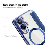 Husa pentru Samsung Galaxy S25 Edge, Techsuit SmartMag Book Case, albastru