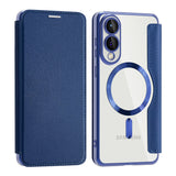 Husa pentru Samsung Galaxy S25 Edge, Techsuit SmartMag Book Case, albastru
