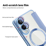 Husa pentru Samsung Galaxy S25 Edge, Techsuit SmartMag Book Case, bleu