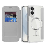 Husa pentru Samsung Galaxy S25 Edge, Techsuit SmartMag Book Case, albastru
