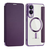 Husa pentru Samsung Galaxy S25 Edge, Techsuit SmartMag Book Case, albastru