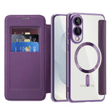 Husa pentru Samsung Galaxy S25 Edge, Techsuit SmartMag Book Case, albastru