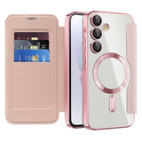Husa pentru Samsung Galaxy A35 5G, Techsuit SmartMag Book Case, albastru