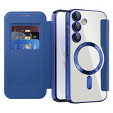 Husa pentru Samsung Galaxy A35 5G, Techsuit SmartMag Book Case, albastru